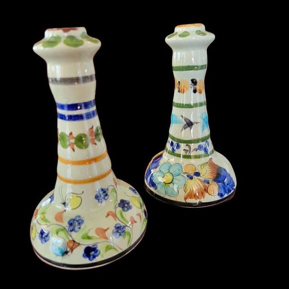 Vintage Tonala Handpainted Candle Holders (Set of 2) - Picture 10 of 10